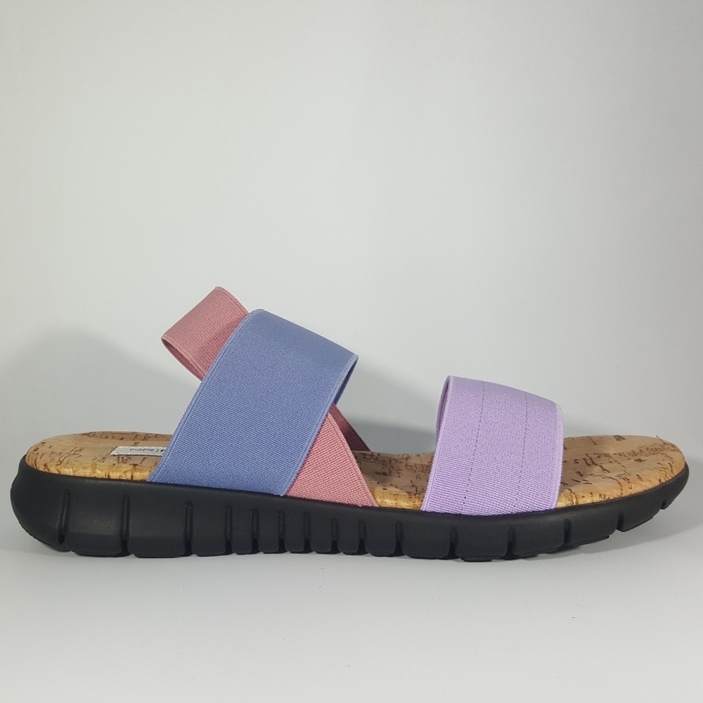 NR Rapisardi Tri Color Elastic Banded Sandal